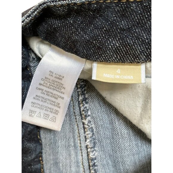 Michael Kors Womens Flared Jeans Size 4 Blue Denim With Studded Back Pockets - Picture 4 of 5